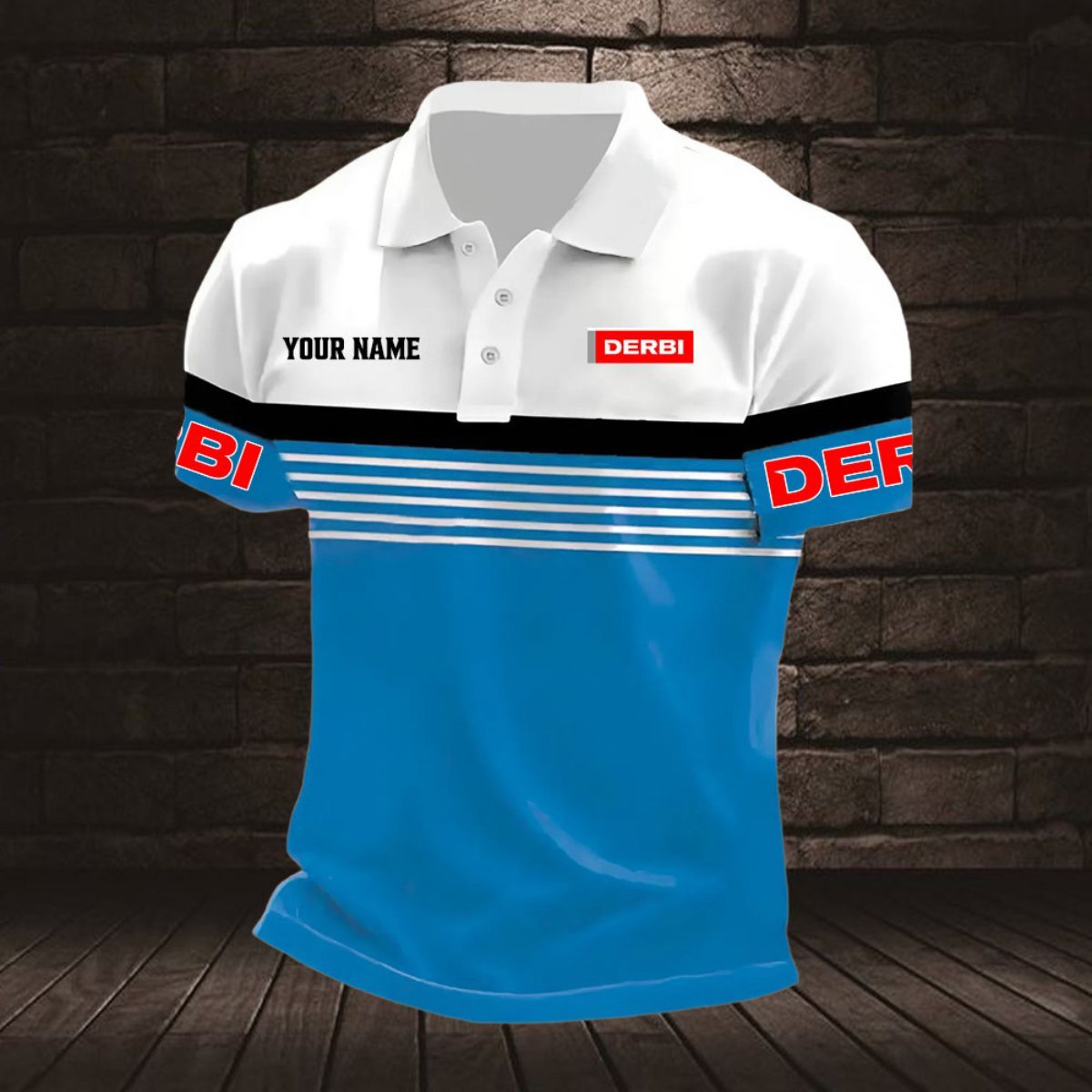 Derbi Motorcycles Poloshirt – Bild 7