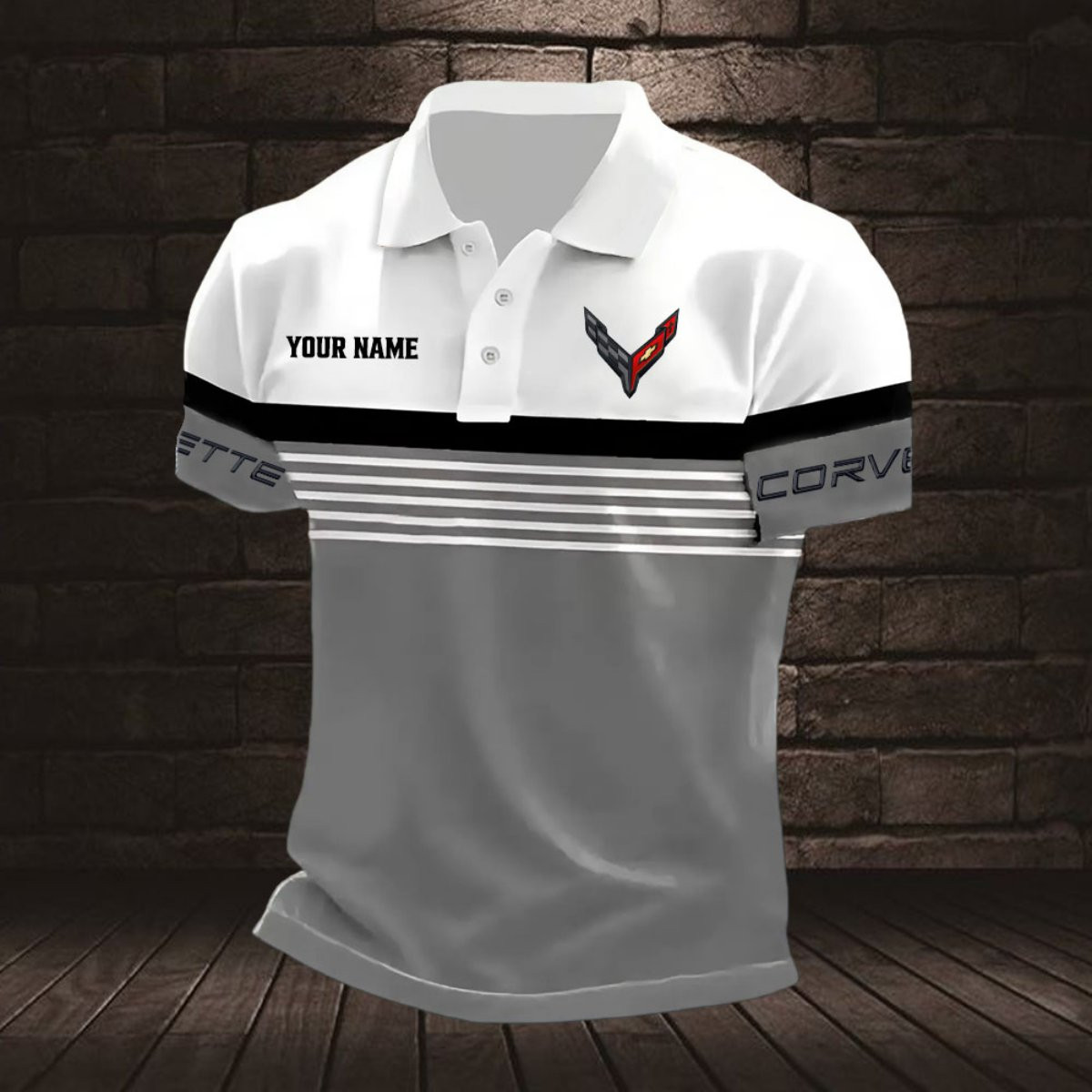 Chevrolet Corvette Poloshirt – Bild 3