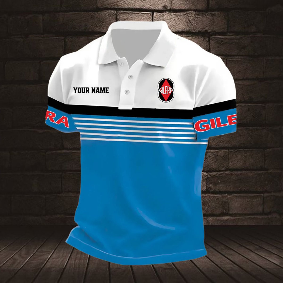 Gilera Motorcycles Poloshirt – Bild 7