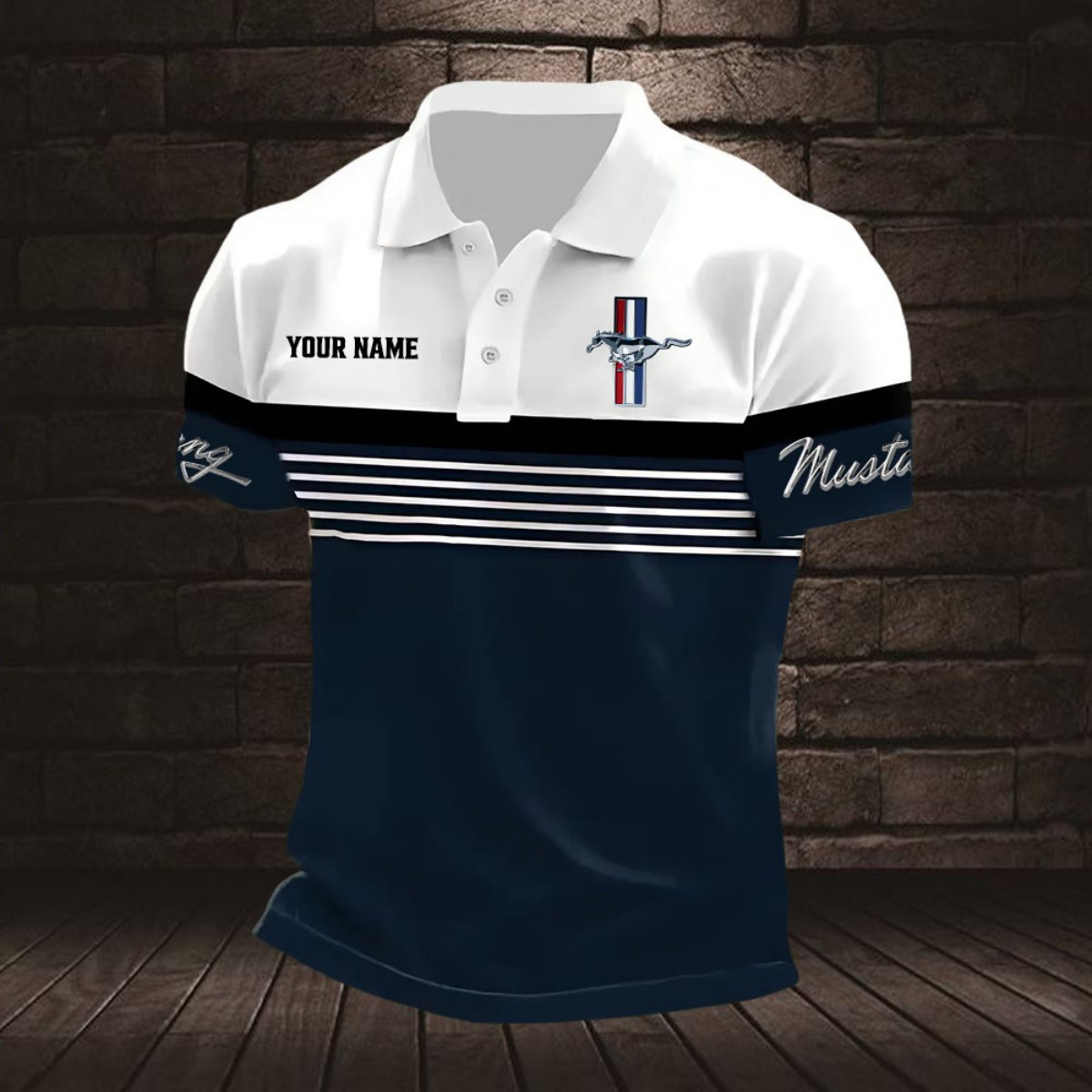 Ford Mustang Poloshirt – Bild 3