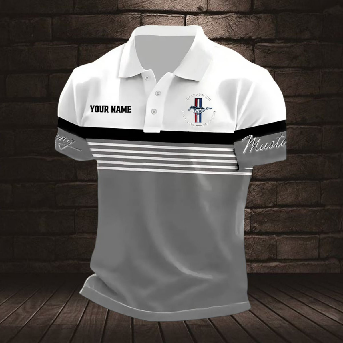 Ford Mustang Poloshirt – Bild 3